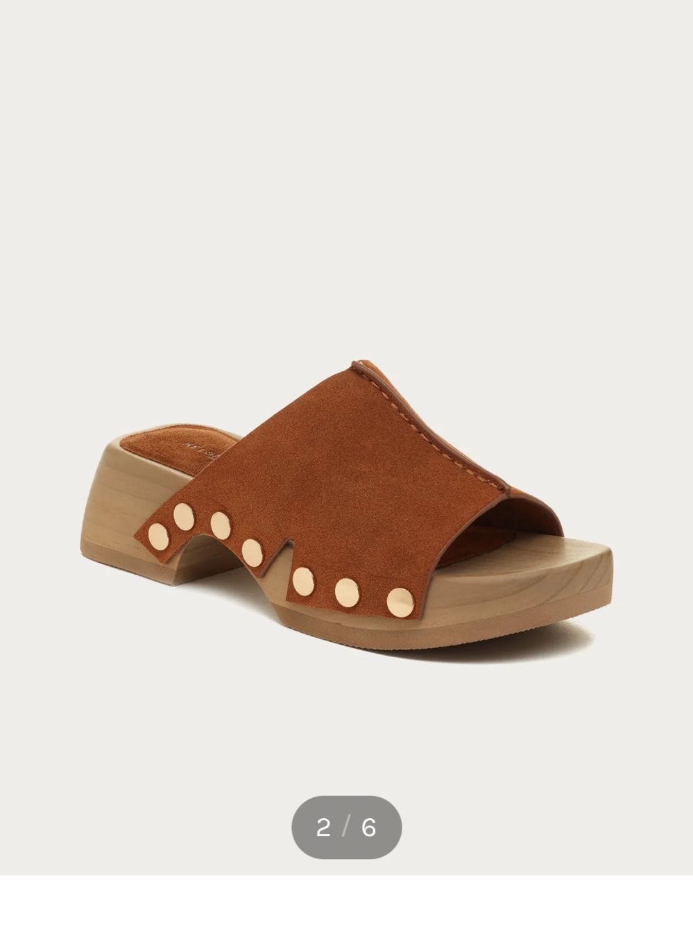 Kelsi Dagger June Camel Clog Sandals 7.5 NWT
